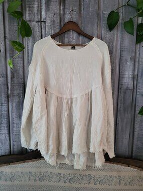 Babydoll Blouse M Gauze 100% Cotton